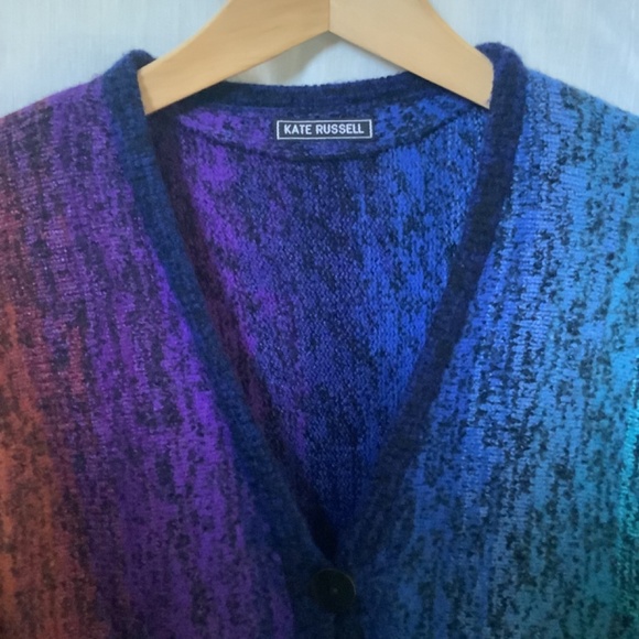 Kate Russell rainbow cardigan sweater size M/L - Picture 3 of 8